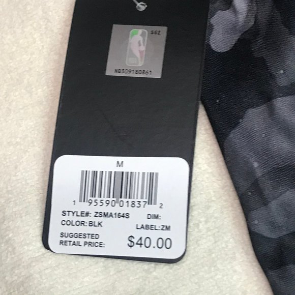 NBA Basketball Shorts Black/Gray Camo SIze M - Picture 4 of 6